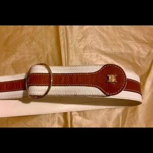 Celine leather brown and white belt.